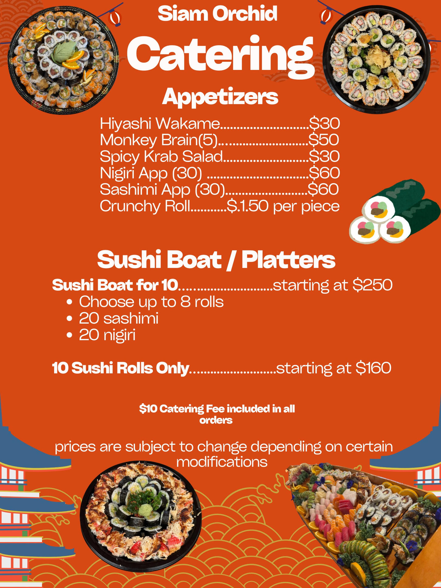 Siam Orchid Melbourne Catering Sushi Siam Orchid Melbourne Catering Sushi