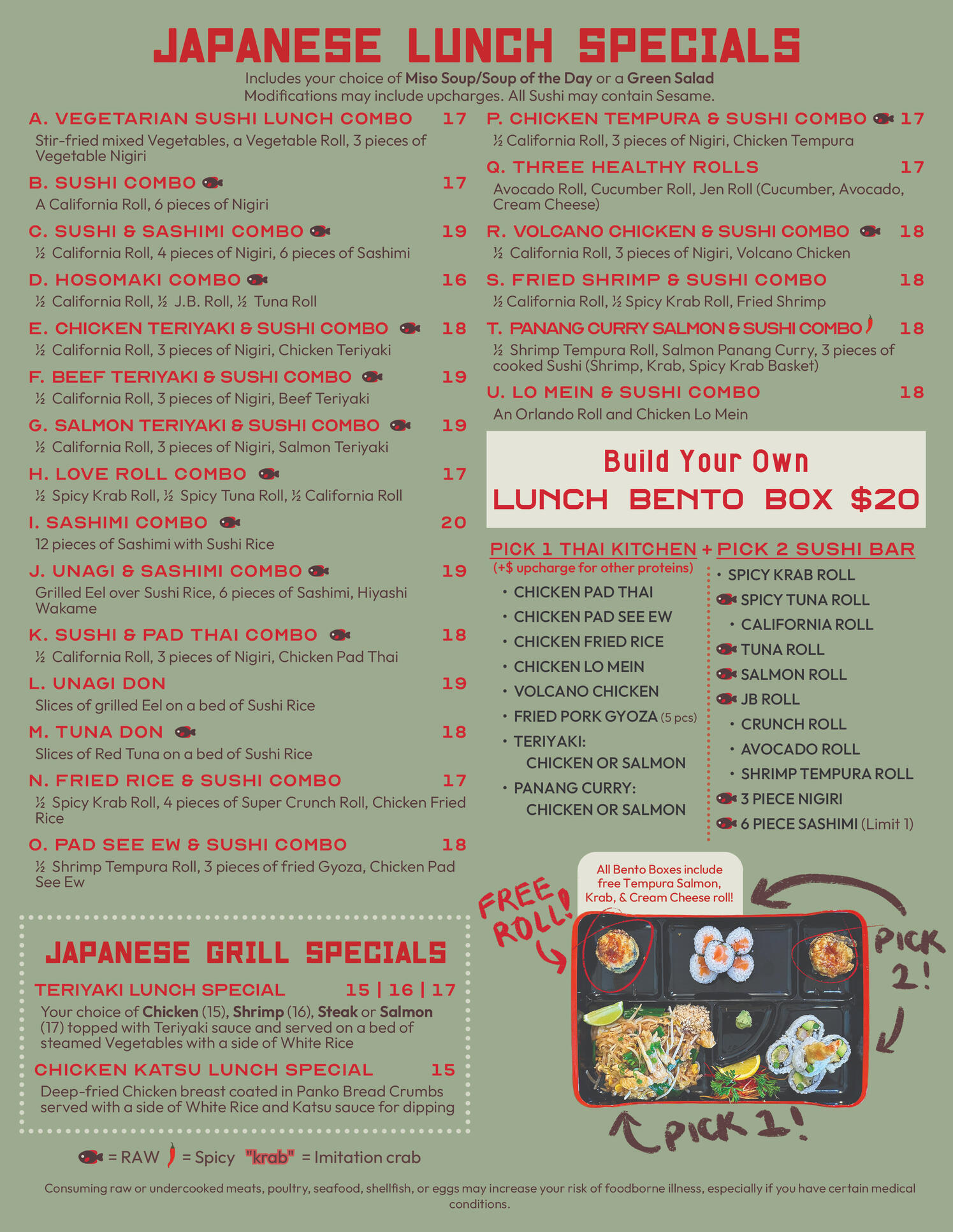 Japanese Lunch Specials